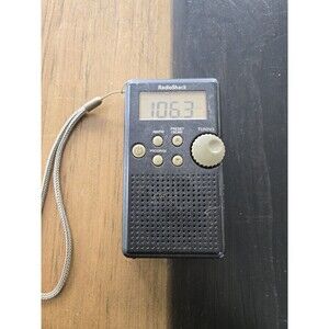 Vintage Radio Shack Digital Pocket Radio Portable AM/FM 12-587, Tested Works